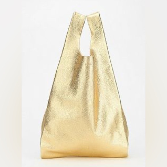 BAGGU Handbags - Baggu extra large soft gold leather tote bag